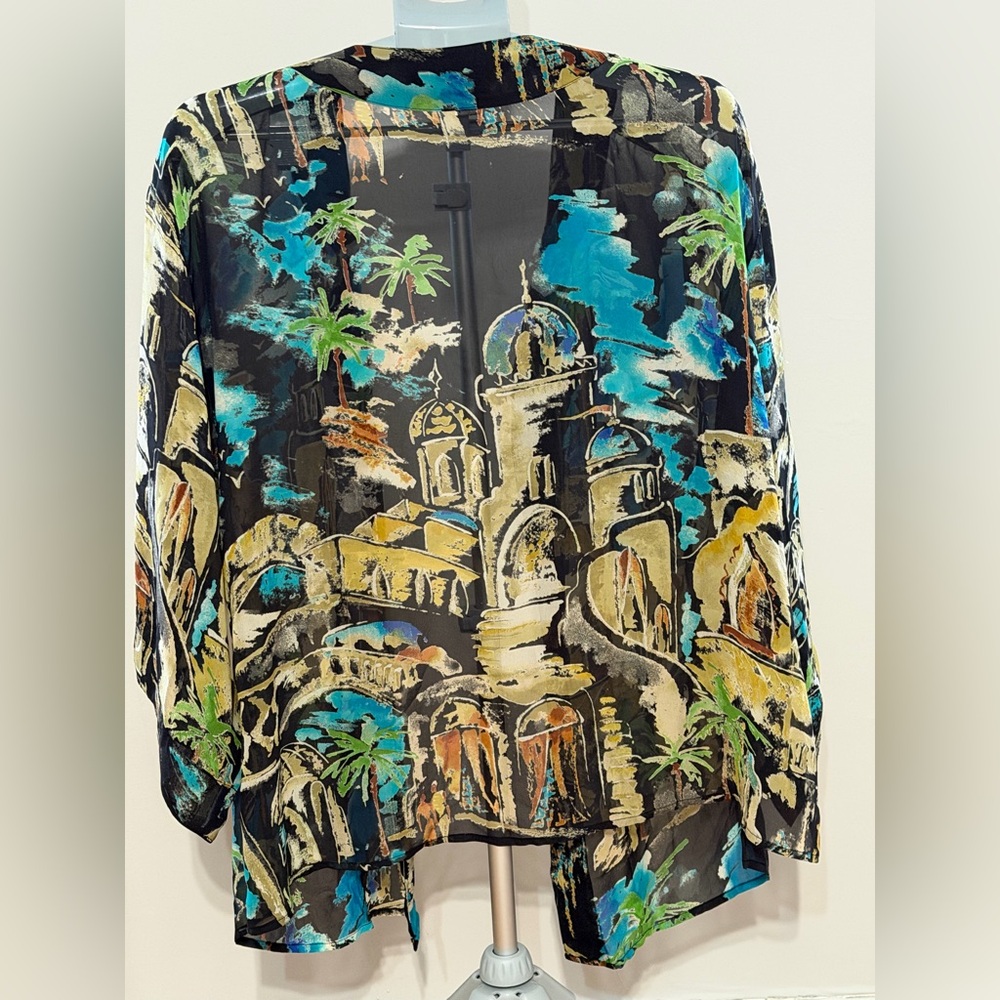Vintage Chico's 100% Silk Coverup - Picture 4 of 10